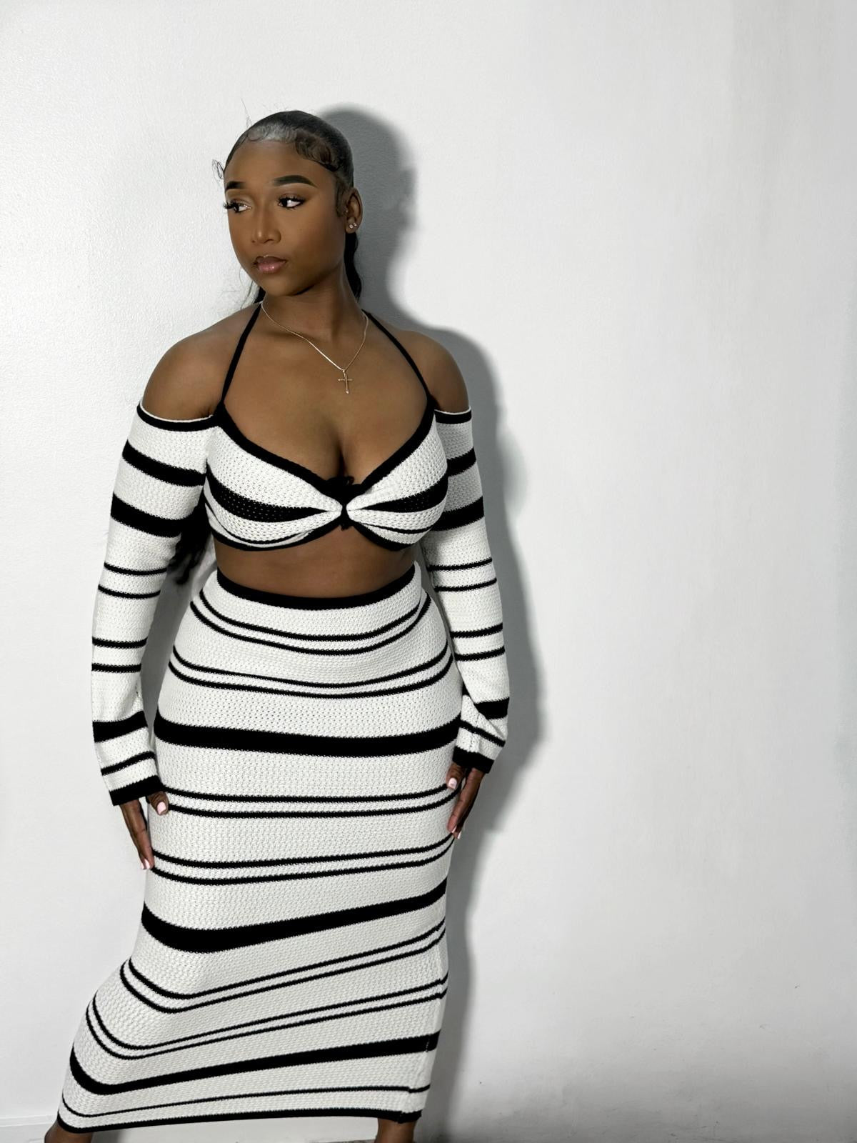 Knit-crochet Top & Skirt set